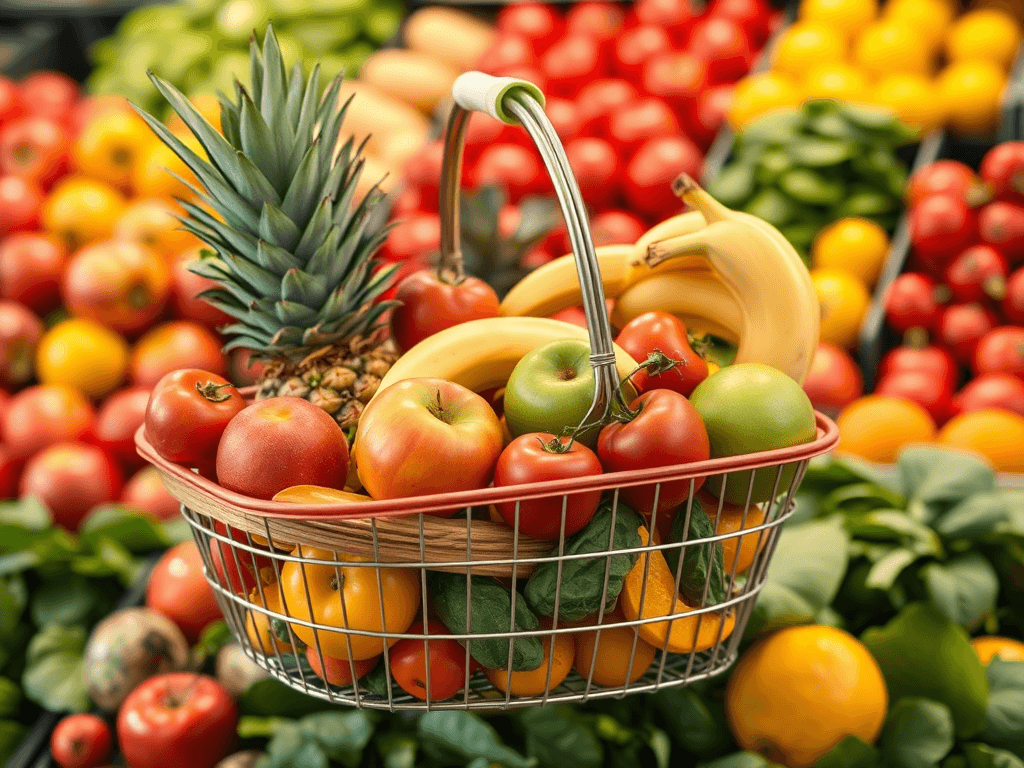 vibrant basket of vegetables